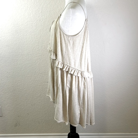 Free People Beach Rosaline Hi-Low Tunic Dress in Tan (M) EUC - Picture 4 of 6